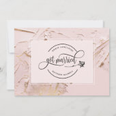 Blush We hebben een huwelijksweddenschap/aankondig Kaart (Achterkant)