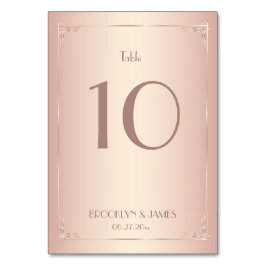 Blush Weddengetallen Kaart