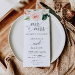Blush Weddenprogramma Blushing Blooms Programmakaart<br><div class="desc">Iedereen zal graag de details van je bruiloft lezen met dit mooie trouwprogramma.
Eenvoudig bewerken om je eigen unieke ceremonieprogramma te creëer!


Bezoek onze website voor meer design en inspiratie: www.creativeuniondesign.com</div>