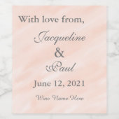 Blush Weddenschap Bedankt Wijn Etiket (Enkel label)