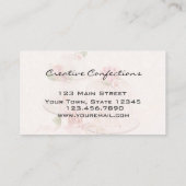 Blush Weddenschappen met Rozen, bakkerij Visitekaartje (Achterkant)