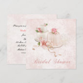 Blush Weddenschappen met Rozen, Vrijgezellenfeest Kaart (Voorkant / Achterkant)