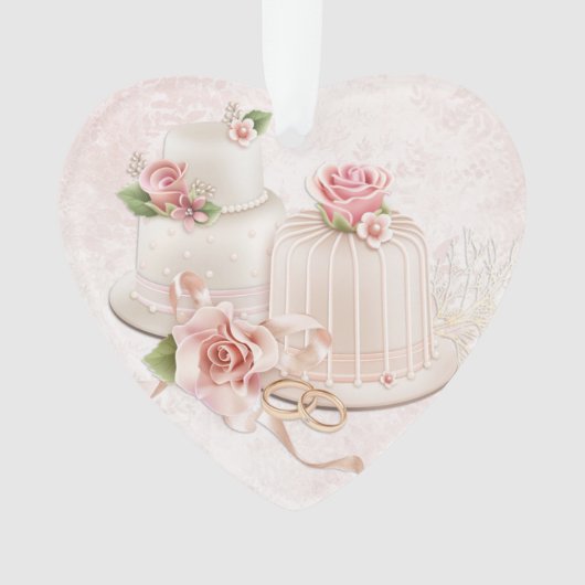 Blush Weddenschappen met Rozen, Vrijgezellenfeest Ornament (voorkant)