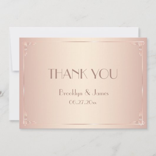 Blush Wedding Dank je Vintage kaarten (Voorkant)