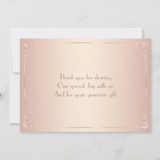 Blush Wedding Dank je Vintage kaarten (Achterkant)