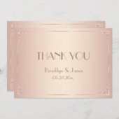 Blush Wedding Dank je Vintage kaarten (Voorkant / Achterkant)