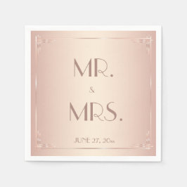 Blush Wedding Napkins Custom  Servetten