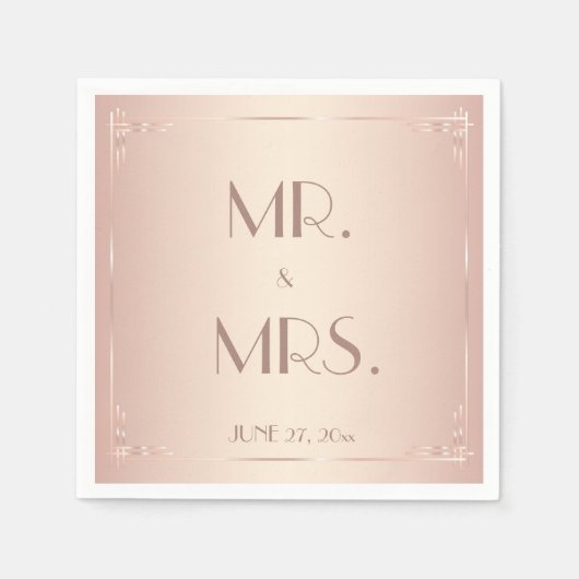 Blush Wedding Napkins Custom  Servetten (Voorkant)