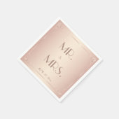Blush Wedding Napkins Custom  Servetten (Hoek)