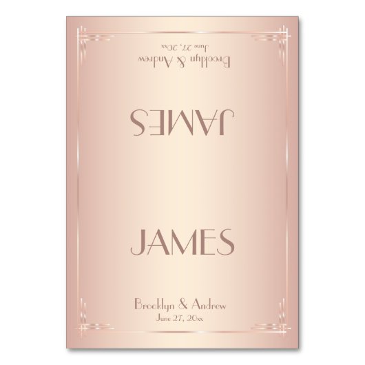 Blush Wedding Place Cards  Kaart (Voorkant)