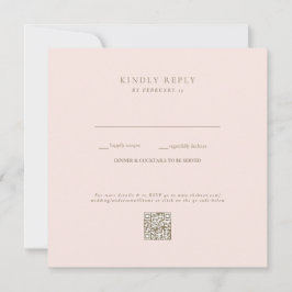 Blush Wedding QR Code RSVP