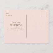 Blush Wedding Save the Date Briefkaart (Achterkant)