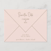 Blush Wedding Save the Date Briefkaart (Voorkant)