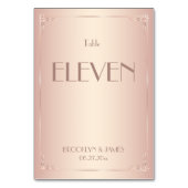 Blush Wedding Table Numbers Kaart (Voorkant)