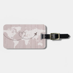 Blush Wereldkaart  Bagagelabel