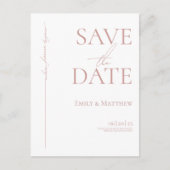 Blush Where Forever Begins Save The Date Aankondigingskaart (Voorkant)