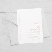 Blush Where Forever Begins Wedding Invitation Kaart