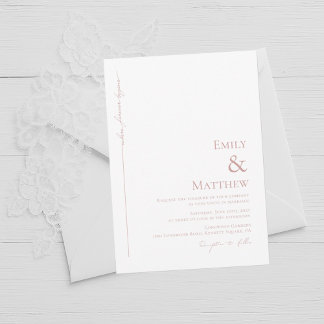 Blush Where Forever Begins Wedding Invitation Kaart