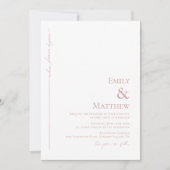 Blush Where Forever Begins Wedding Invitation Kaart (Voorkant)
