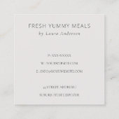 Blush Whisk Spatula Floral Utiets Hartelijk dank Vierkante Visitekaartje (Achterkant)