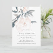 Blush Whisper Baby shower Invitation Kaart (Staand voorkant)