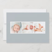 Blush Whisper Floral Foto geboorteaankondiging Aankondiging (Achterkant)