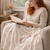 Blush Whisper Petals Fleece Blanket