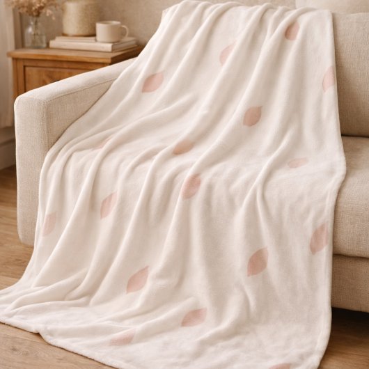 Blush Whisper Petals Fleece Blanket Deken