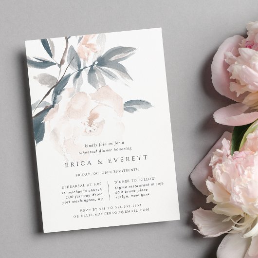 Blush Whisper repesal Dinner Invitation Kaart