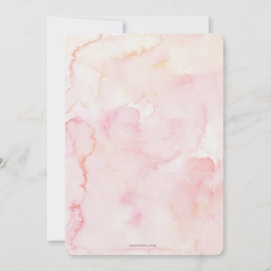 Blush White Bloemen & Eucalyptus Meisje 3e verjaar Kaart (Achterkant)