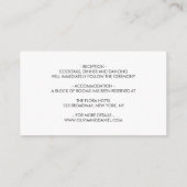 Blush White Bloom Bloemen Bruiloft Details Informatiekaartje (Achterkant)