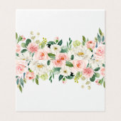 Blush White Bloom Bloemen Tafel Plaats Kaart (Buitenkant ongevouwen)