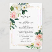 Blush White Bloom Elegant Floral Wedding Menu (Voorkant)