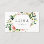 Blush White Bloom Floral Visitekaartje (Voorkant)