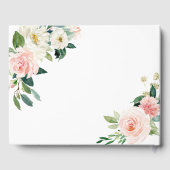 Blush White Bloom Floral Wedding Guestbook Gastenboek (Achterkant)