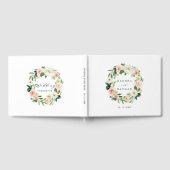 Blush White Bloom Floral Wreath Bruiloft Gastenboe Gastenboek (Volledig)