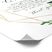 Blush White Bloom Gold Geometric lijst Guest Quilt Poster (Hoek)