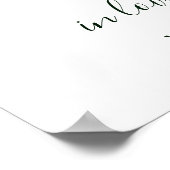 Blush White Bloom Gold Hexagon Funeral Welkom Poster (Hoek)