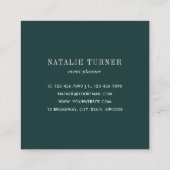 Blush White Bloom Waterverf Visitekaartje (Achterkant)