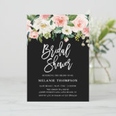 Blush White Botanical Floral Vrijgezellenfeest Kaart (Staand voorkant)