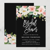 Blush White Botanical Floral Vrijgezellenfeest Kaart (Voorkant / Achterkant)