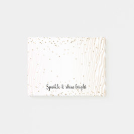 Blush White Cream Zebra Gold Confetti Sparkle      Post-it® Notes