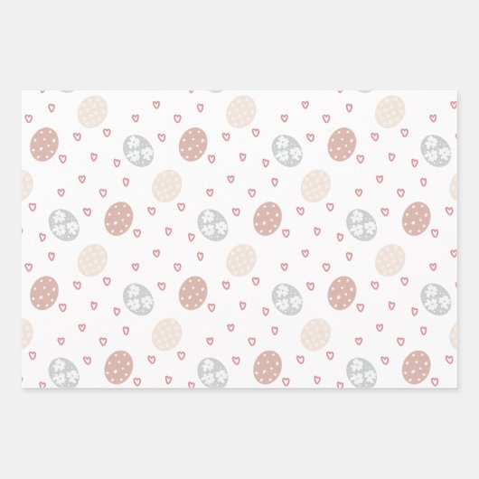 Blush & White Elegant Boho Pasen Inpakpapier Vel (Voorkant 2)
