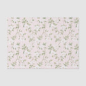 Blush White Floral Bridal Shower Tissuepapier (Voorkant)