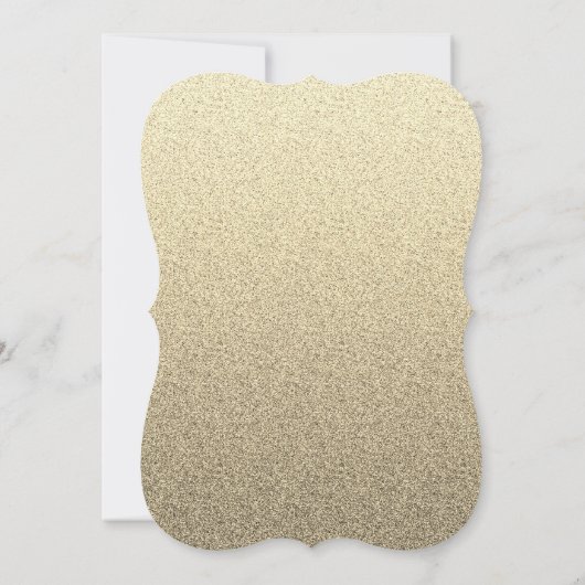 Blush & White Floral Gold Glitter Weddenschap Kaart (Achterkant)