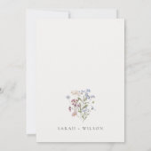 Blush White Floral met de spits Save the Date Invi Bedankkaart (Achterkant)