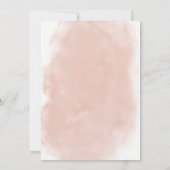 Blush & White Floral Waterverf Baby shower Kaart (Achterkant)
