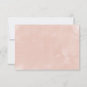 Blush & White Florals Elegant Modern Wedding RSVP Kaartje (Achterkant)