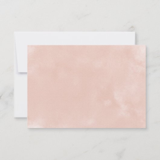Blush & White Florals Elegant Modern Wedding RSVP Kaartje (Achterkant)