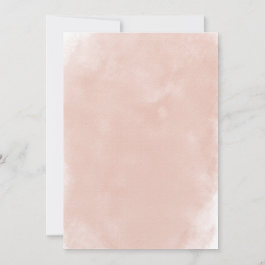 Blush & White Florals Elegant Vrijgezellenfeest Kaart (Achterkant)